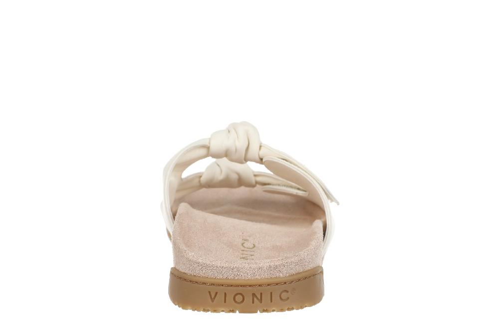Vionic Ivory Leather Elara Women's Slide Sandals ELARA-100