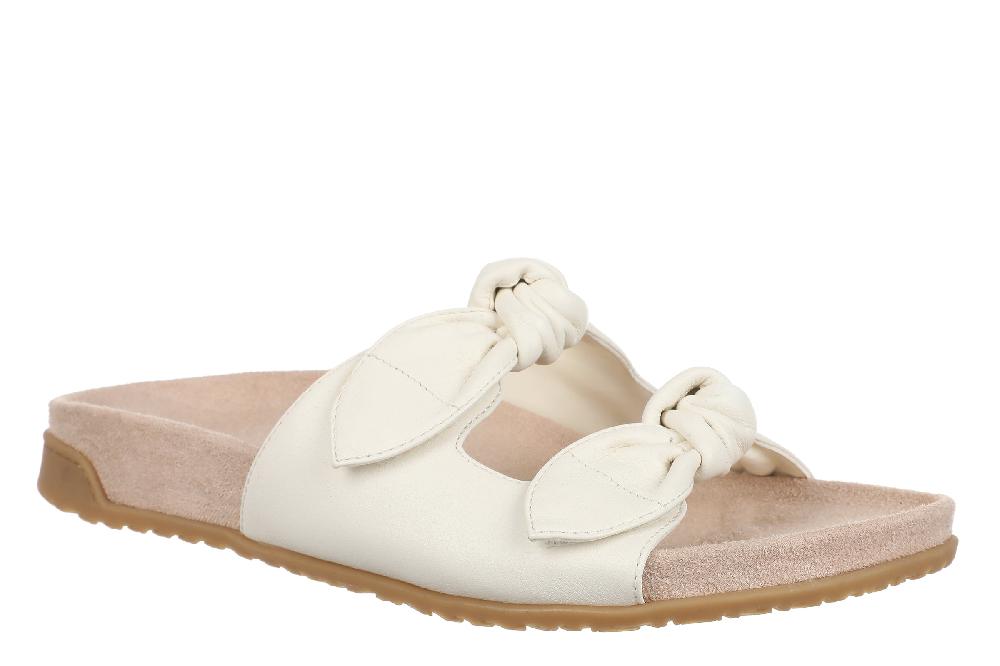 Vionic Ivory Leather Elara Women's Slide Sandals ELARA-100