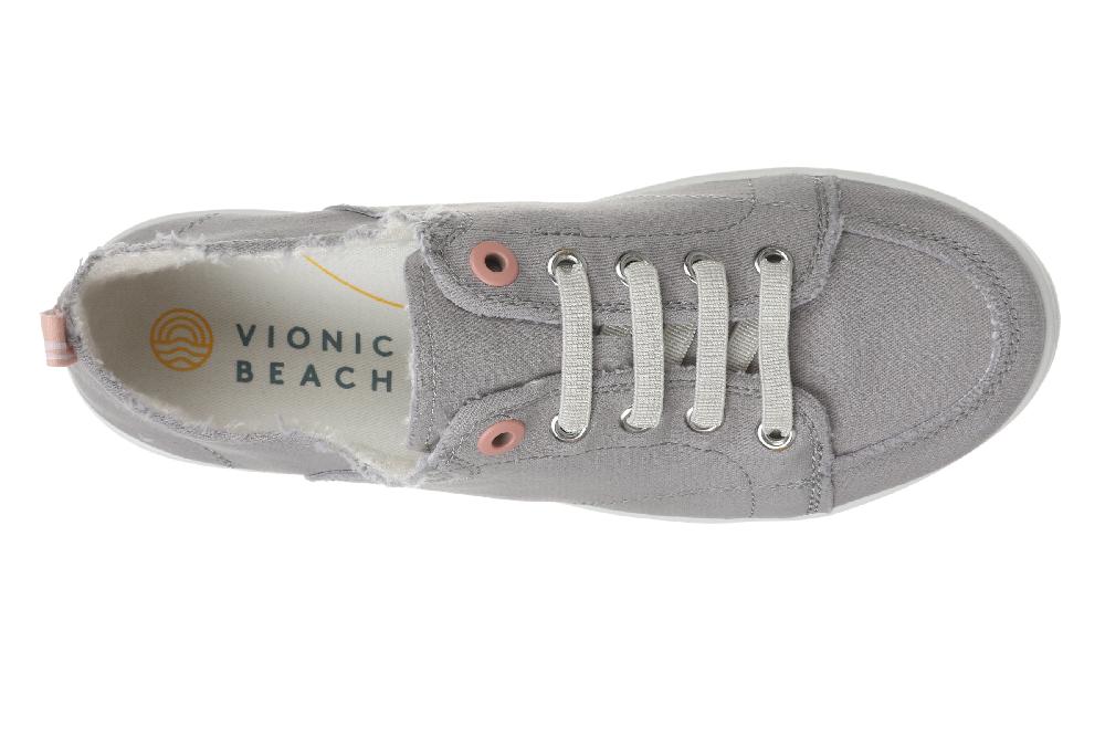Vionic Light Grey Beach Pismo Women's Casual Canvas Sneakers 10011625020