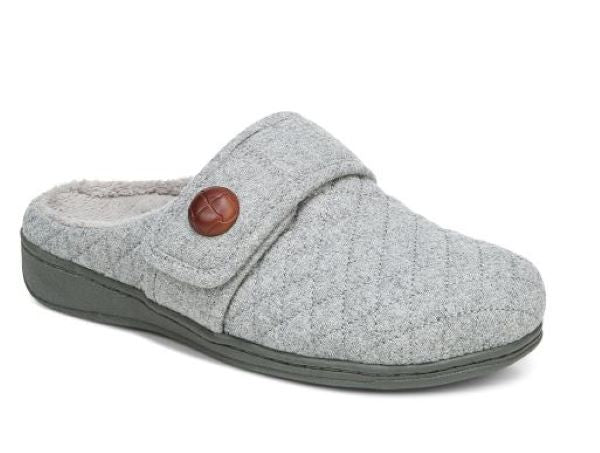 Vionic Light Grey Carlin Womens Slip-On Comfort Slipper CARLIN-LTGRY