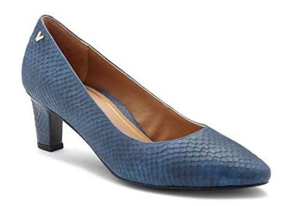 Vionic Mia Blue Snake Women's Pumps with Concealed Orthotic Support MIA