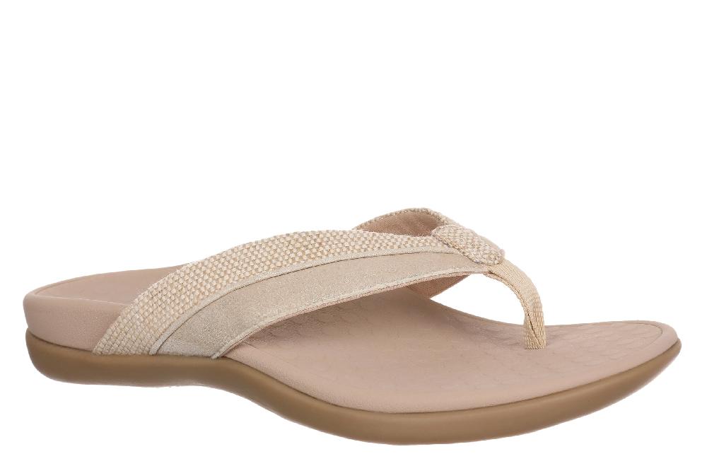 Vionic Natural Gold Shore Women's Toe Post Sandals SHORE-700