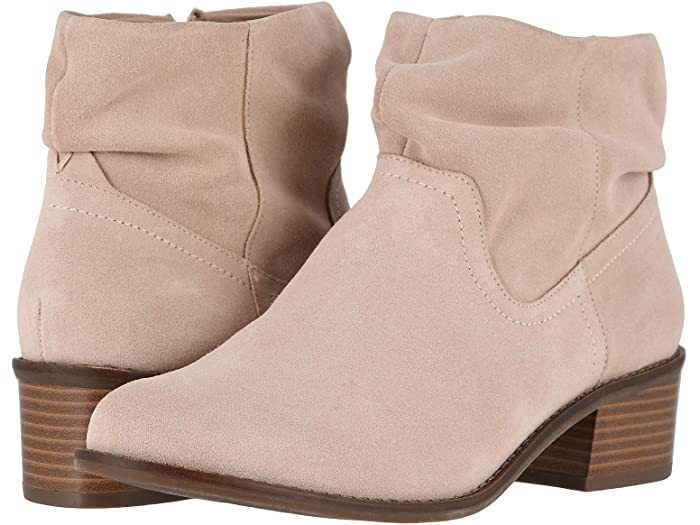 Vionic Nude Kanela Womens Suede Slouch Ankle Boots