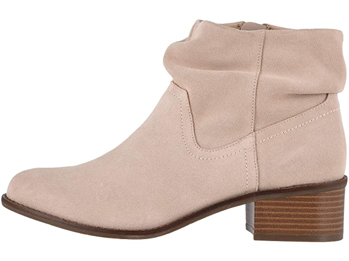 Vionic Nude Kanela Womens Suede Slouch Ankle Boots