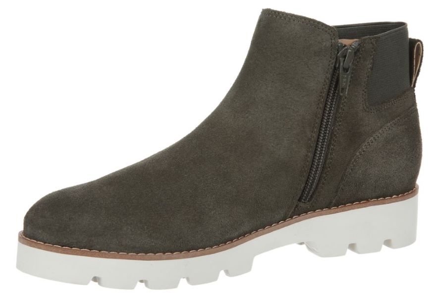 Vionic Olive Suede Brionie Chelsea Womens Boots 13016L1-300