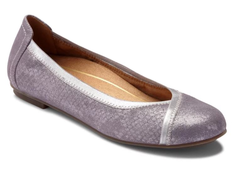 Vionic Pewter Caroll Womens Ballet Flats CAROLL
