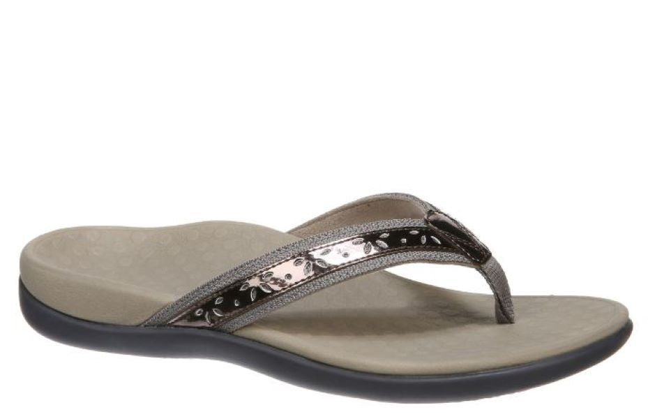 Vionic Pewter Casandra Toe Post Womens Sandals CASANDRA-PEWTER