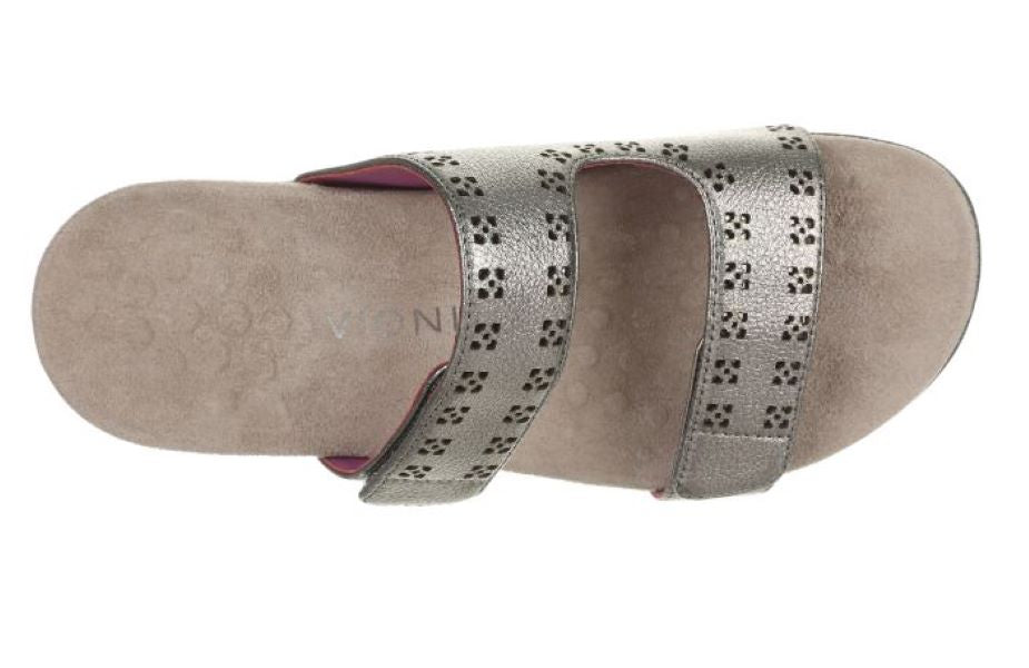 Vionic Pewter Nakia Womens Slide Sandals NAKIA-PEWTER