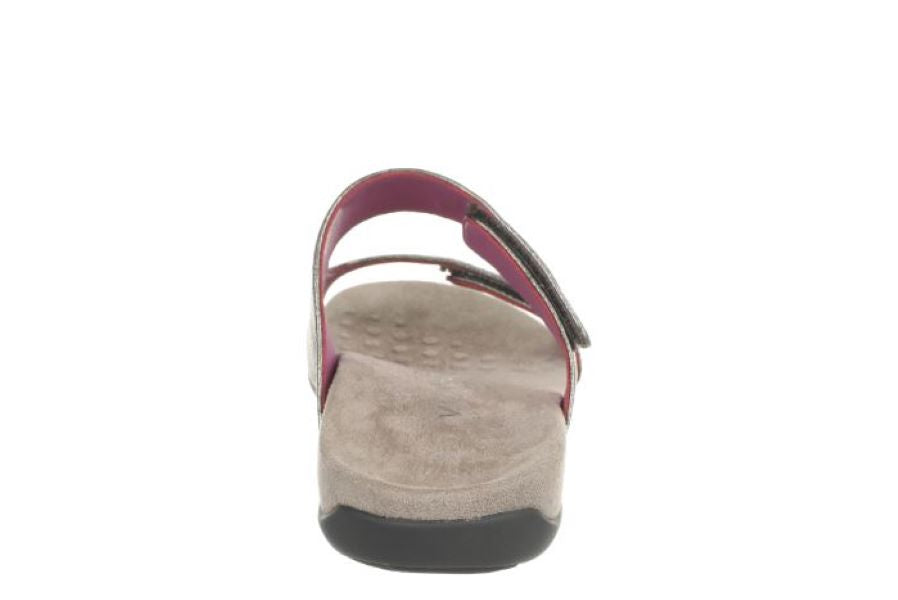 Vionic Pewter Nakia Womens Slide Sandals NAKIA-PEWTER