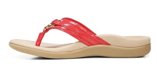 Vionic Poppy Leather Tide Aloe Womens Toe Post Comfort Sandals