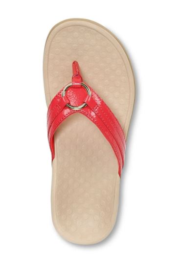 Vionic Poppy Leather Tide Aloe Womens Toe Post Comfort Sandals