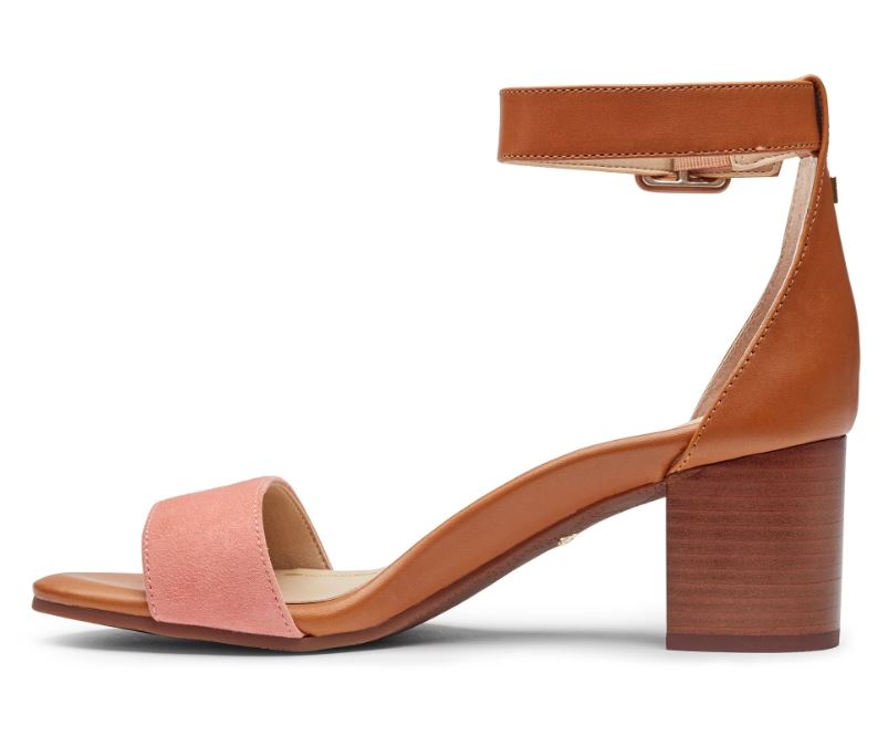 Vionic Rosie Coral Womens Block Heeled Sandals
