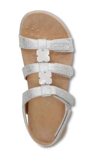 Vionic Silver Amber Adjustable Womens Comfort Sandals