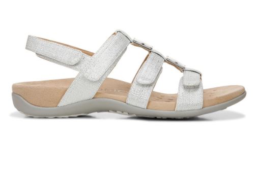 Vionic Silver Amber Adjustable Womens Comfort Sandals