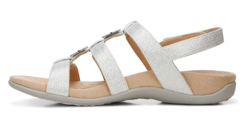 Vionic Silver Amber Adjustable Womens Comfort Sandals