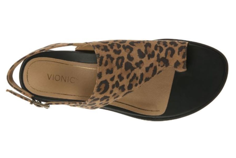 Vionic Toffee Leopard Ella Womens Sandals ELLA-TOFFEE