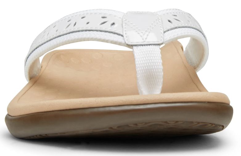 Vionic White Casandra Womens Toe Post Sandals