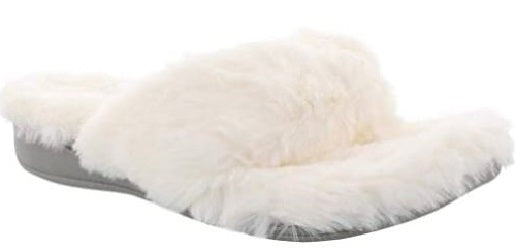 Vionic Women's Ivory Gracie Plush Slip-On Comfort Thong Slipper