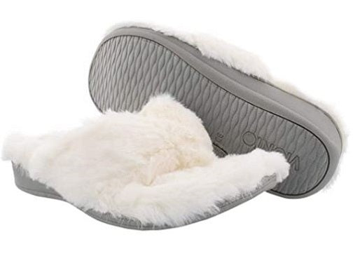 Vionic Women's Ivory Gracie Plush Slip-On Comfort Thong Slipper