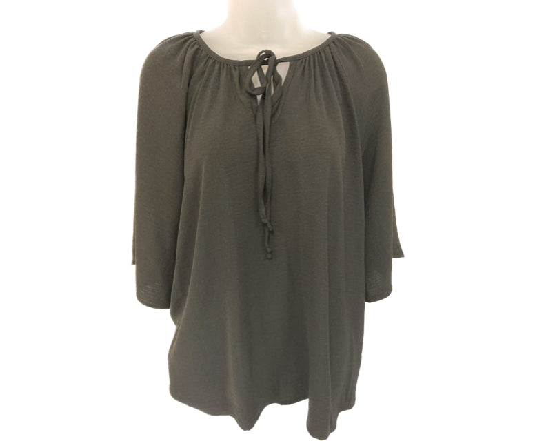 Vision Apparel BlackTie Front Bell Sleeve Women's Top T7015-BLK