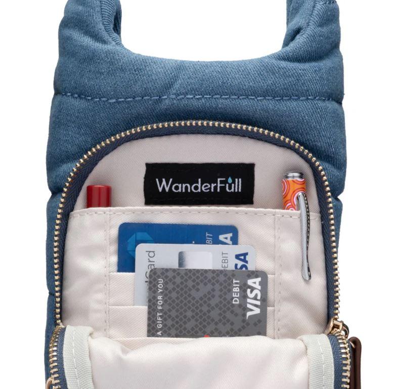 Wanderfull Denim Hydrobag With Vegan Leather Strap WBB1DENIM