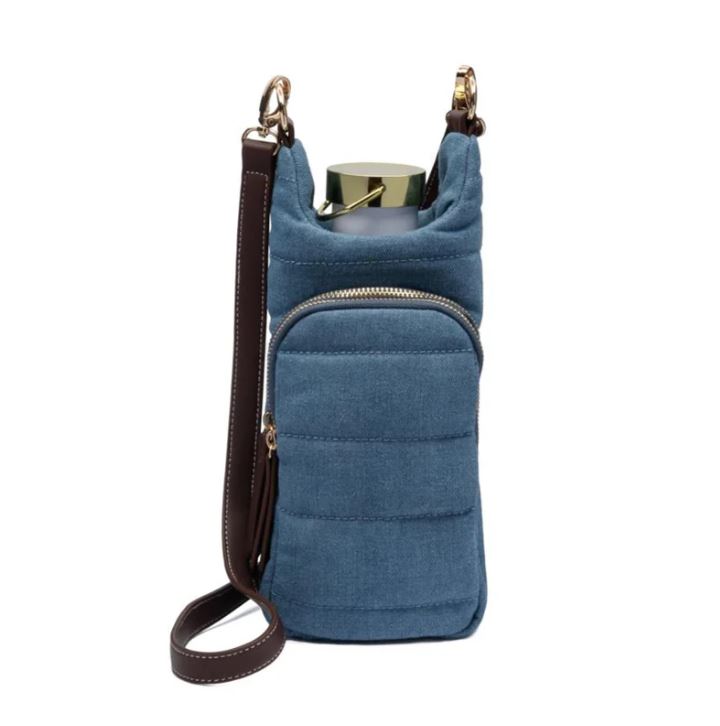 Wanderfull Denim Hydrobag with Vegan Leather Strap WBB1DENIM
