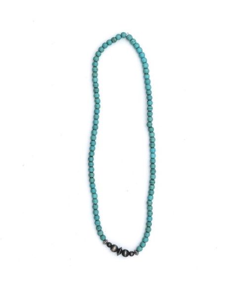 West and Co. Green Turquoise Stretch Beaded Choker Necklace N1235