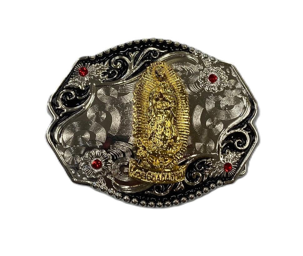 West Star Gold/Silver 2 Tone Look Our Lady Guadalupe Buckle OURLADY2TONE