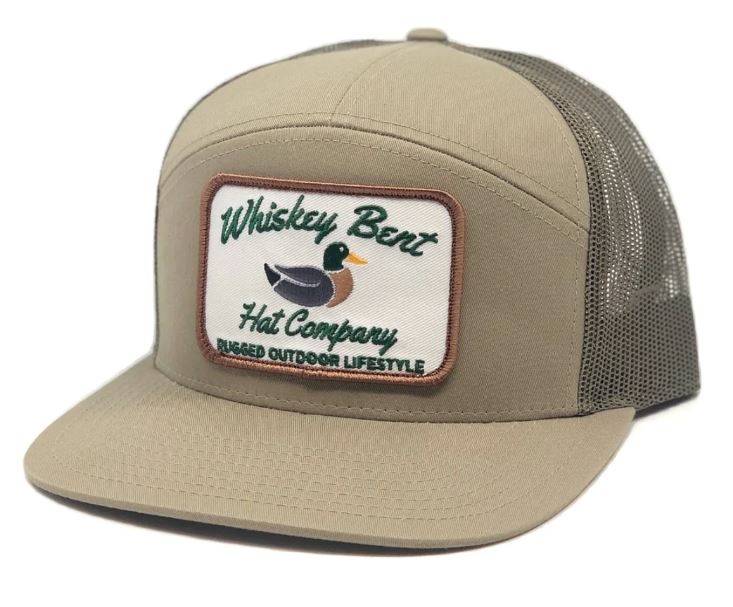 Whiskey Bent Green Head 7 Panel Hat GREENHEAD7PANEL