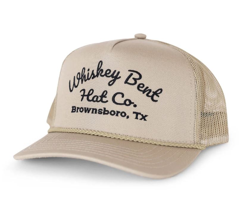 Whiskey Bent Hat Co. Tan Sale Barn Trucker Hat SALE BARN