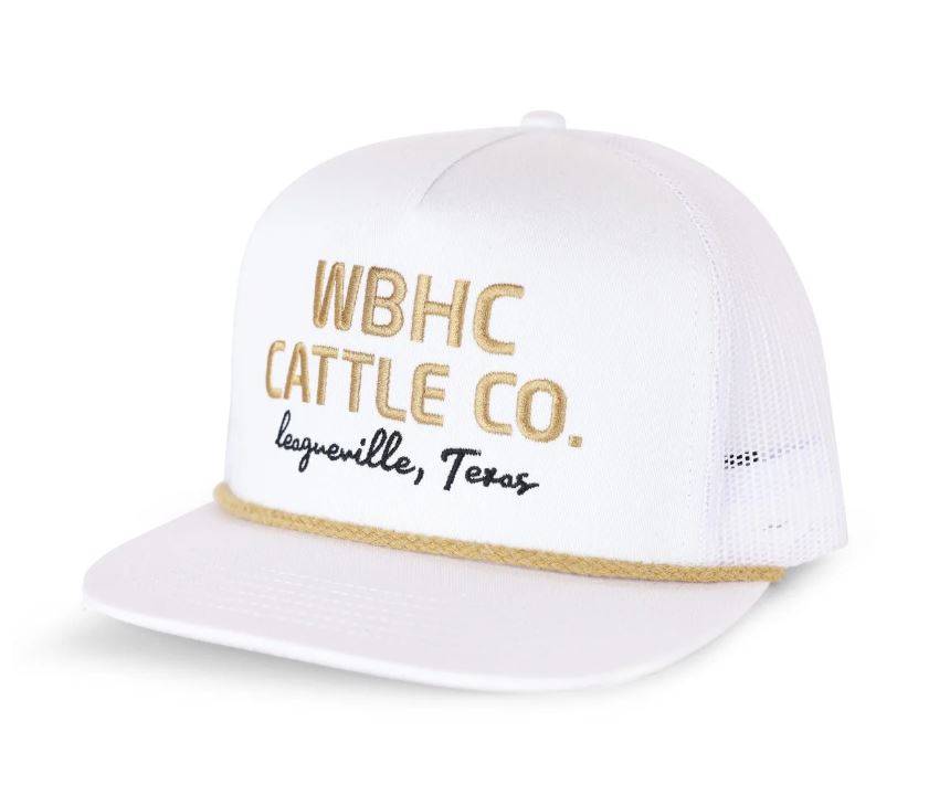 Whiskey Bent Hat Co. White Gold WB Trucker Hat WHITE GOLD