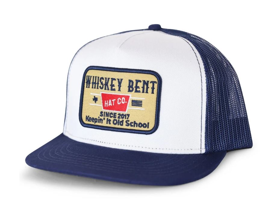 Whiskey Bent Navy/White The Brewski Trucker Hat THE BREWSKI