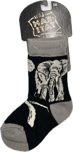 Wild Habitat Black Elephant Children's Socks HA09X006