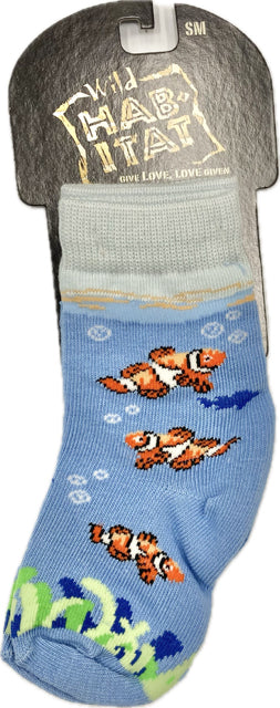 Wild Habitat Blue Clown Fish Children's Socks HA055026