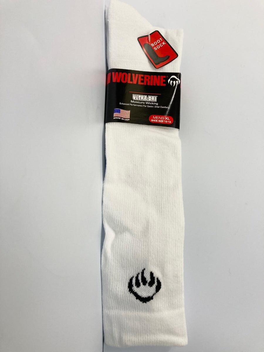 Wolveine White Ultra-Dri Over the Calf Men's Moisture Wicking Socks 8405-WHITE
