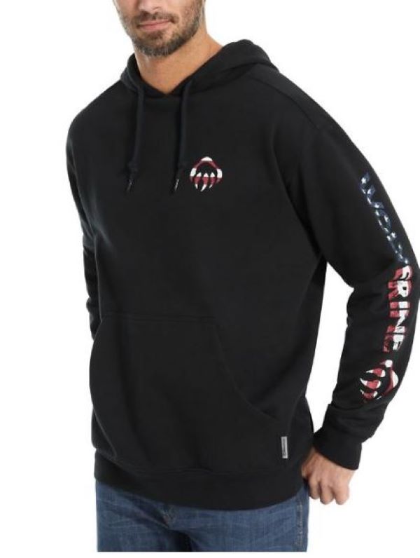 Wolverine Black Americana Sleeve Mens Graphic Hoody W1207760-003