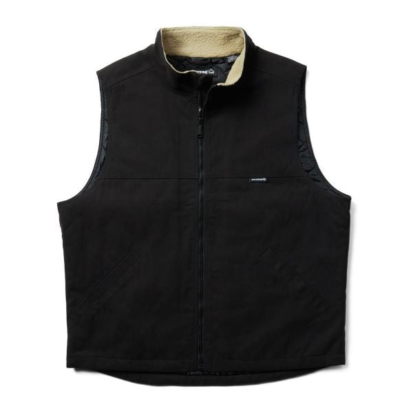 Wolverine Black Sherpa Collar Canvas Men's Vest W1207250-003
