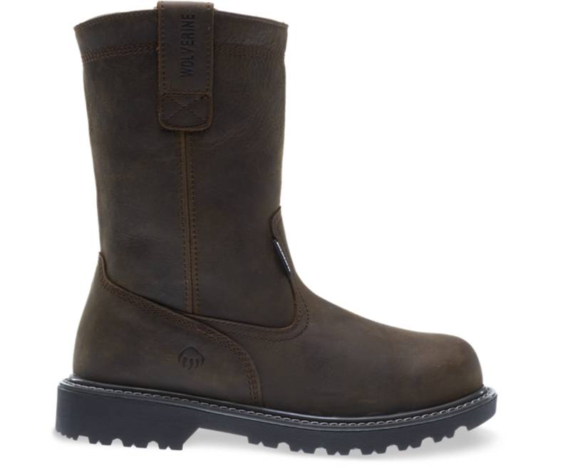 Wolverine Brown Floorhand Waterproof Steel Toe Mens Wellington Work Boots W10680