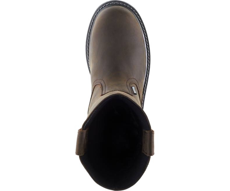 Wolverine Brown Floorhand Waterproof Steel Toe Mens Wellington Work Boots W10680