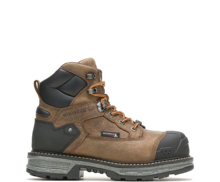 Wolverine Brown Hellcat Ultraspring Heavy Duty 6 inch Carbonmax Waterproof Composite Toe Work Boot W211135