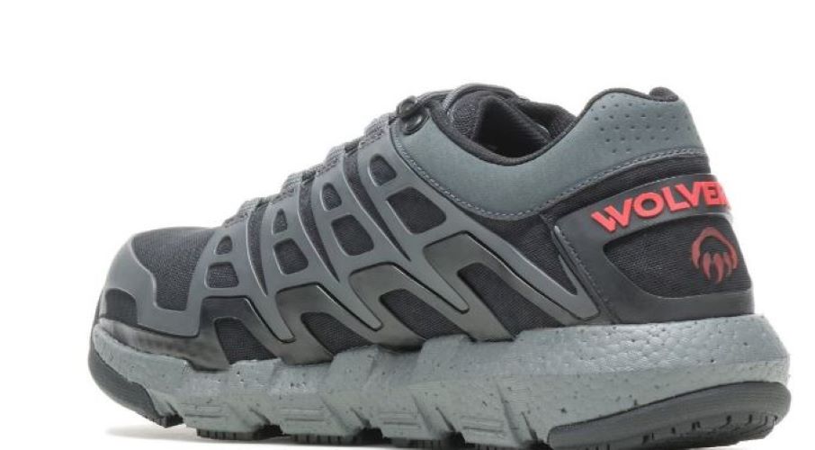 Wolverine Charcoal Rev Durashocks Lo Safety Toe Mens Athletic Shoes W211016