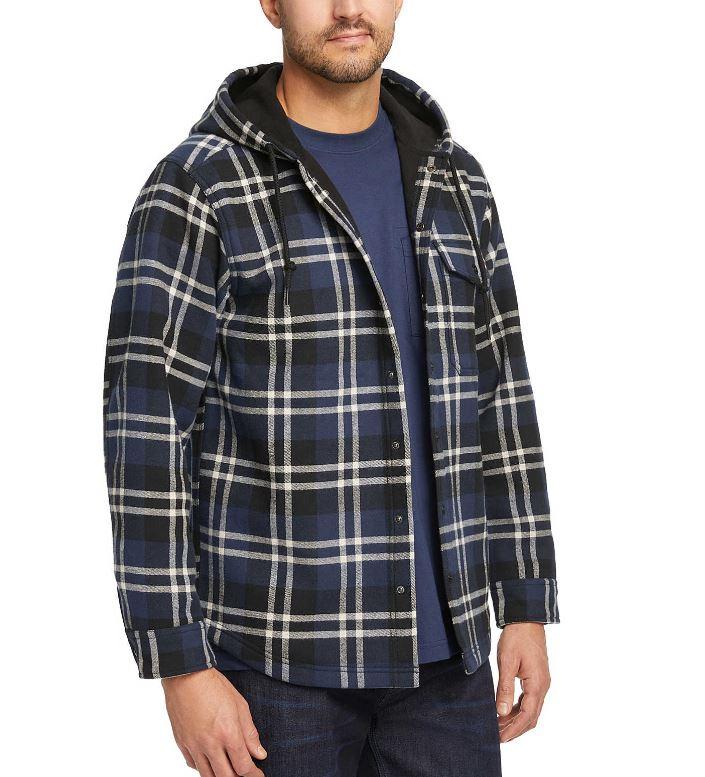 Wolverine Navy Plaid Bucksaw Bonded Mens Shirt Jacket W1203770