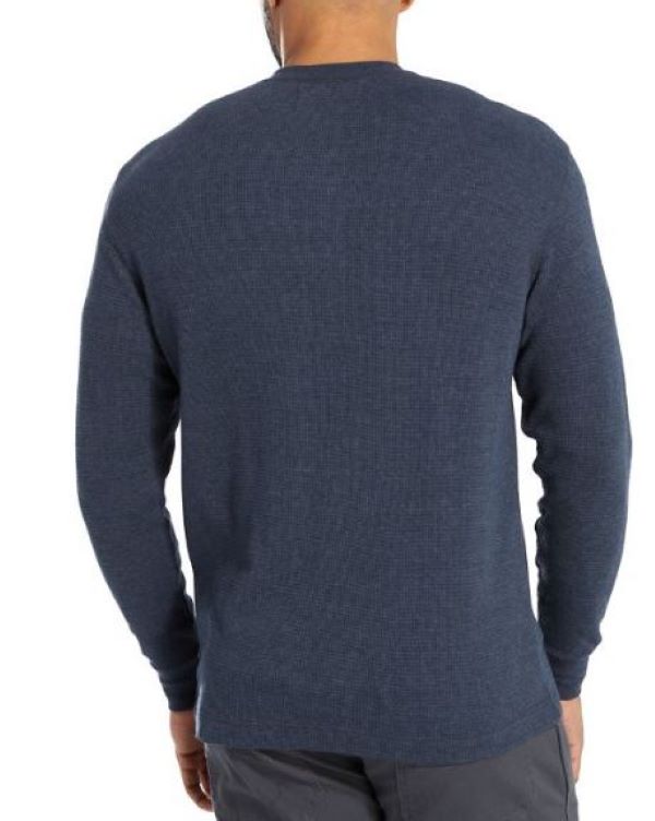Wolverine Navy Walden Longsleeve Mens Thermal Henley Shirt W1207760-417