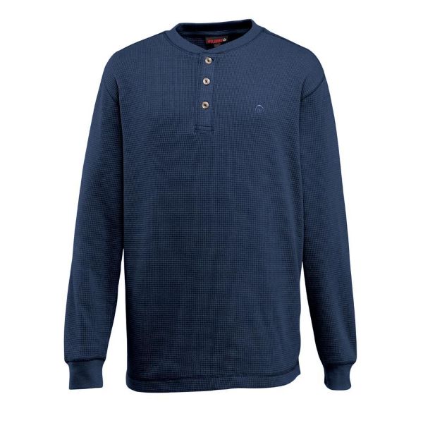 Wolverine Navy Walden Longsleeve Mens Thermal Henley Shirt W1207760-417