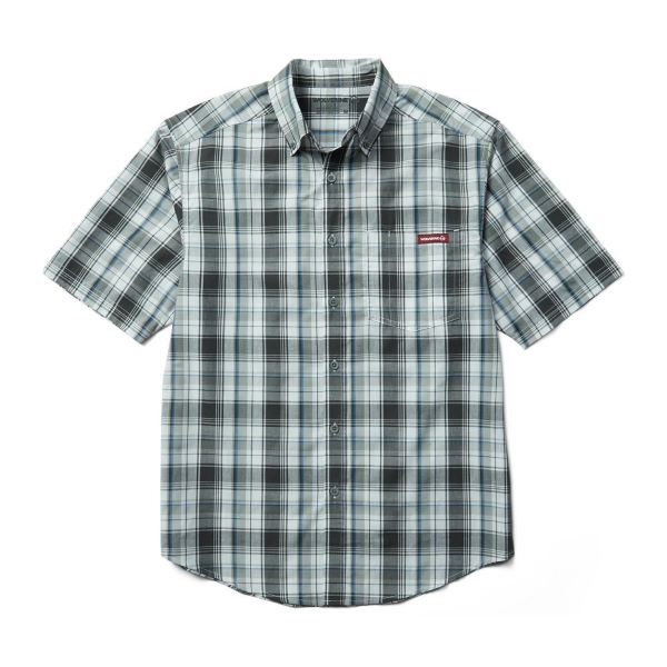 Wolverine Onyx Plaid Mortar Short Sleeve Mens Plaid Shirt W1203610-031