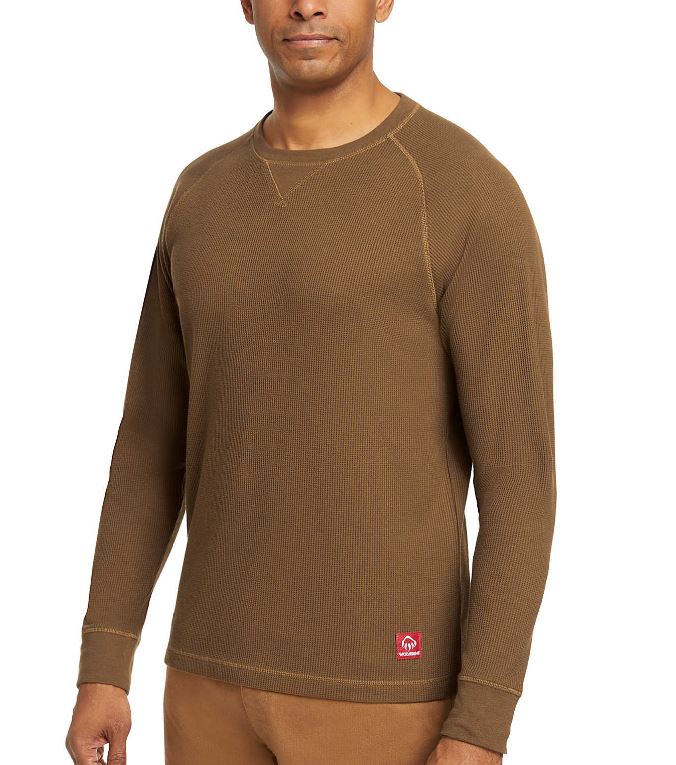Wolverine Pecan Walden II Mens Thermal Long Sleeve Tee W1210890
