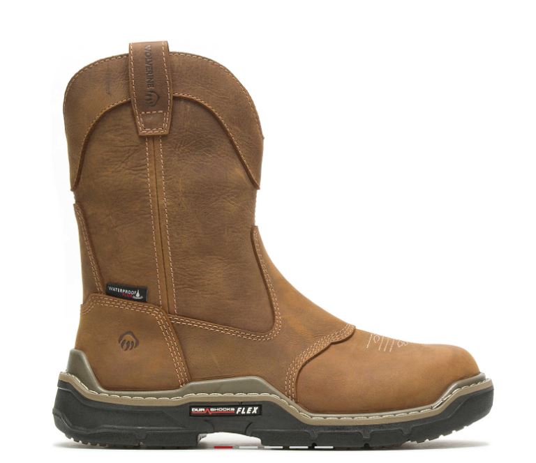Wolverine Real Brown Men's Raider Durashocks Western Carbonmax Work Wellington Boots W221045