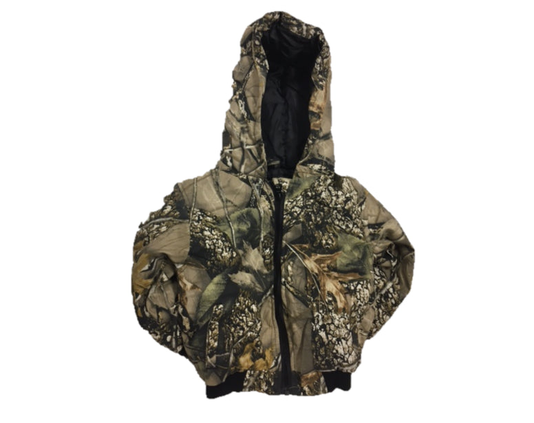 World Famous Kids Camo Burly Insulated Hooded Jacket MCJ101K-409