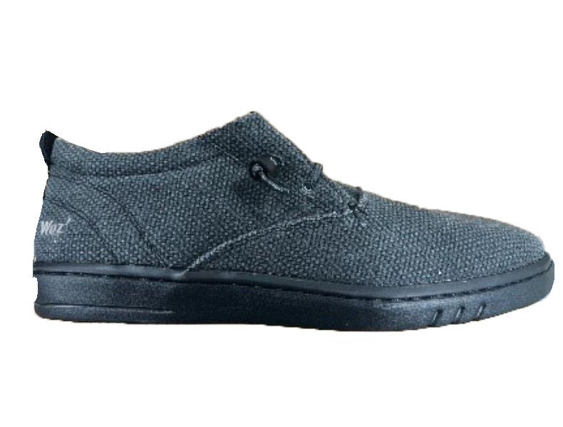 Woz Black Robbie BOLD Fabric 50100 Men's Casual Shoes ROBBIE-BF-BLACK