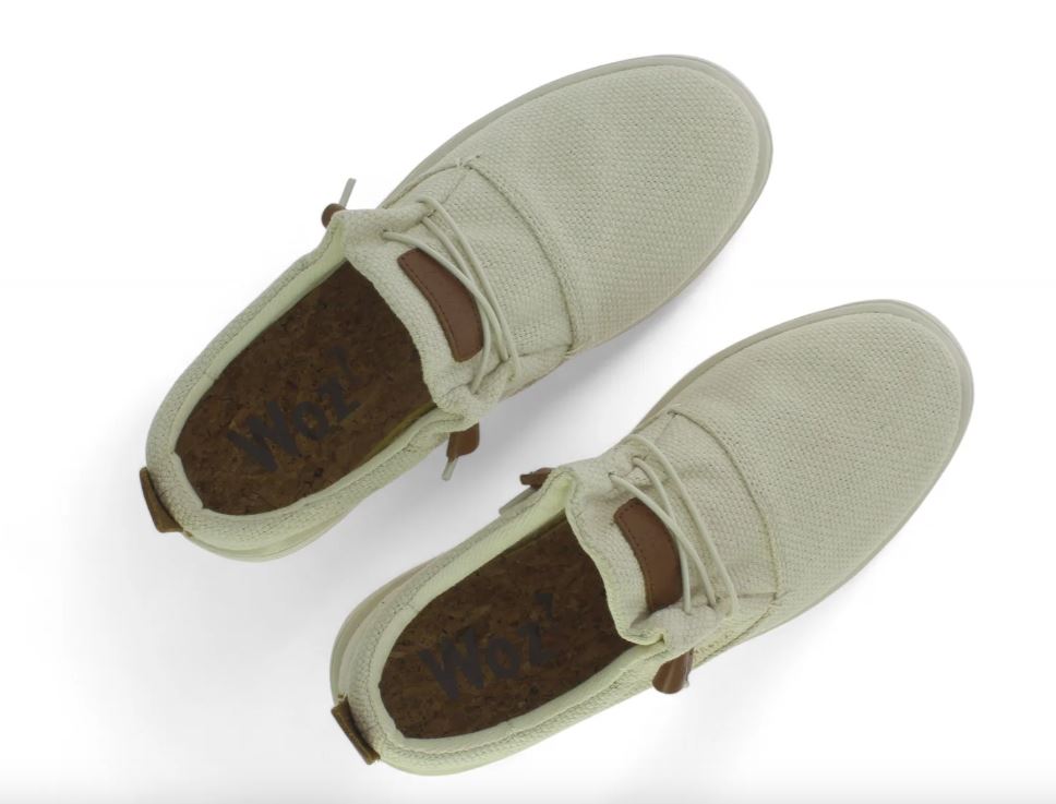 Woz Ecru Robbie 50100 BOLD Fabric Men's Casual Shoes ROBBIE-BF-ECR